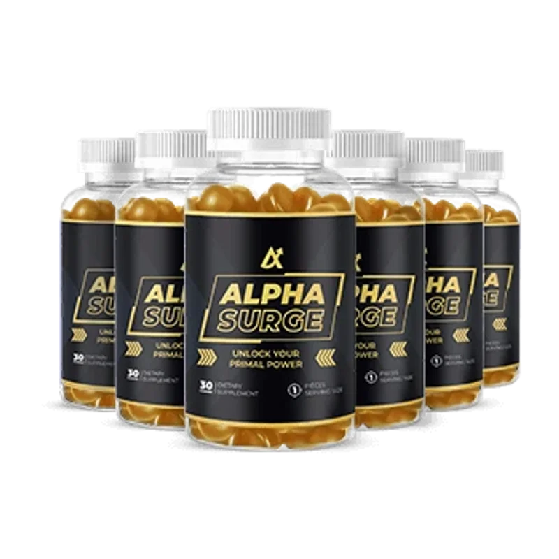 Alpha Surge Natural Men's Wellness Formula — 6 Bottle / 180 Day Pack